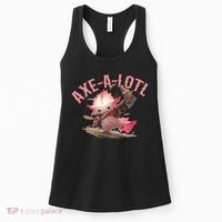 Axolotl Axt-A-Lotl Funny Viking Axe Throwing Lumberjack Women's Tank Top thumb 0