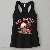 Axolotl Axt-A-Lotl Funny Viking Axe Throwing Lumberjack Women's Tank Top thumb 3