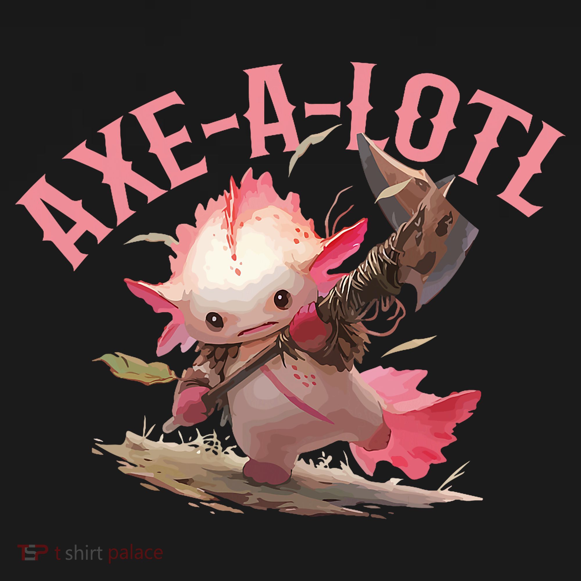 Axolotl Axt-A-Lotl Funny Viking Axe Throwing Lumberjack Women's Tank Top