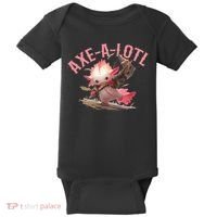 Axolotl Axt-A-Lotl Funny Viking Axe Throwing Lumberjack Baby Bodysuit thumb 0
