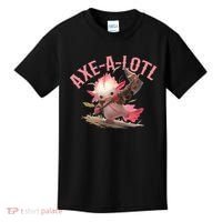 Axolotl Axt-A-Lotl Funny Viking Axe Throwing Lumberjack Kids T-Shirt thumb 0