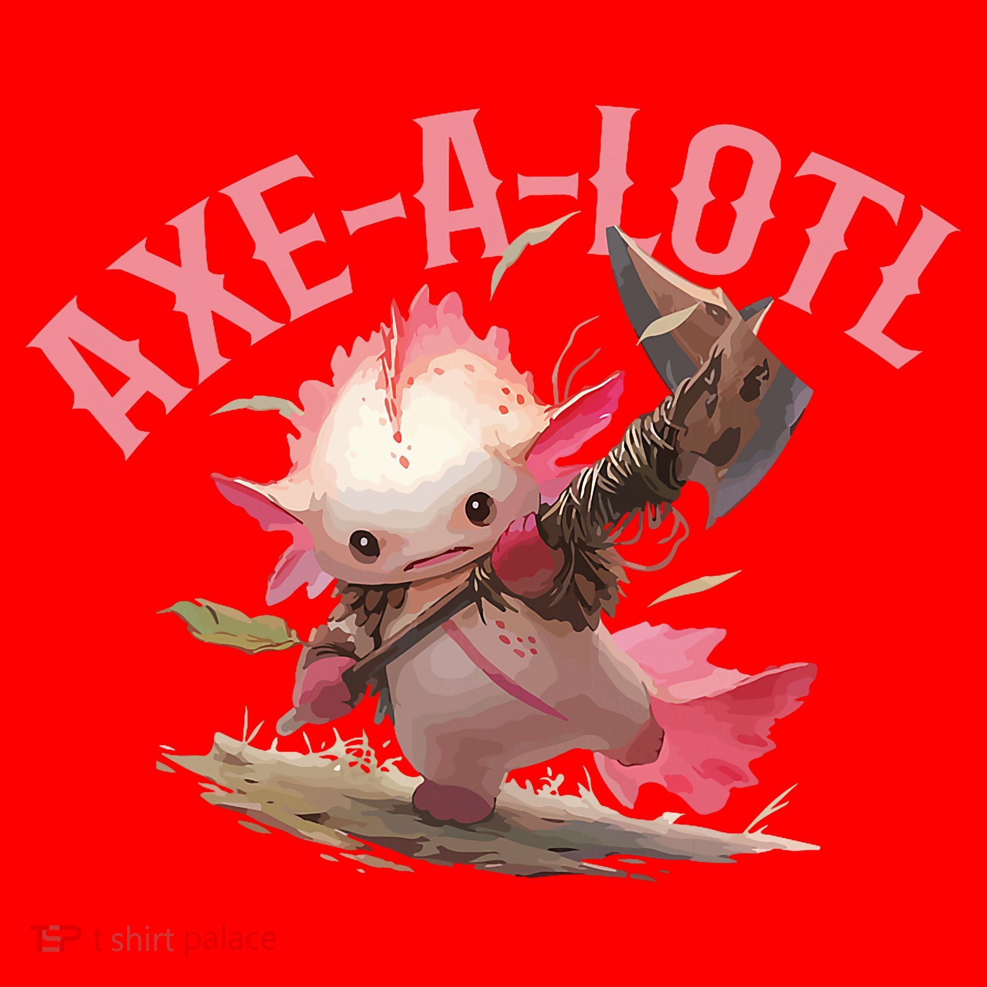 Axolotl Axt-A-Lotl Funny Viking Axe Throwing Lumberjack Santa Hat