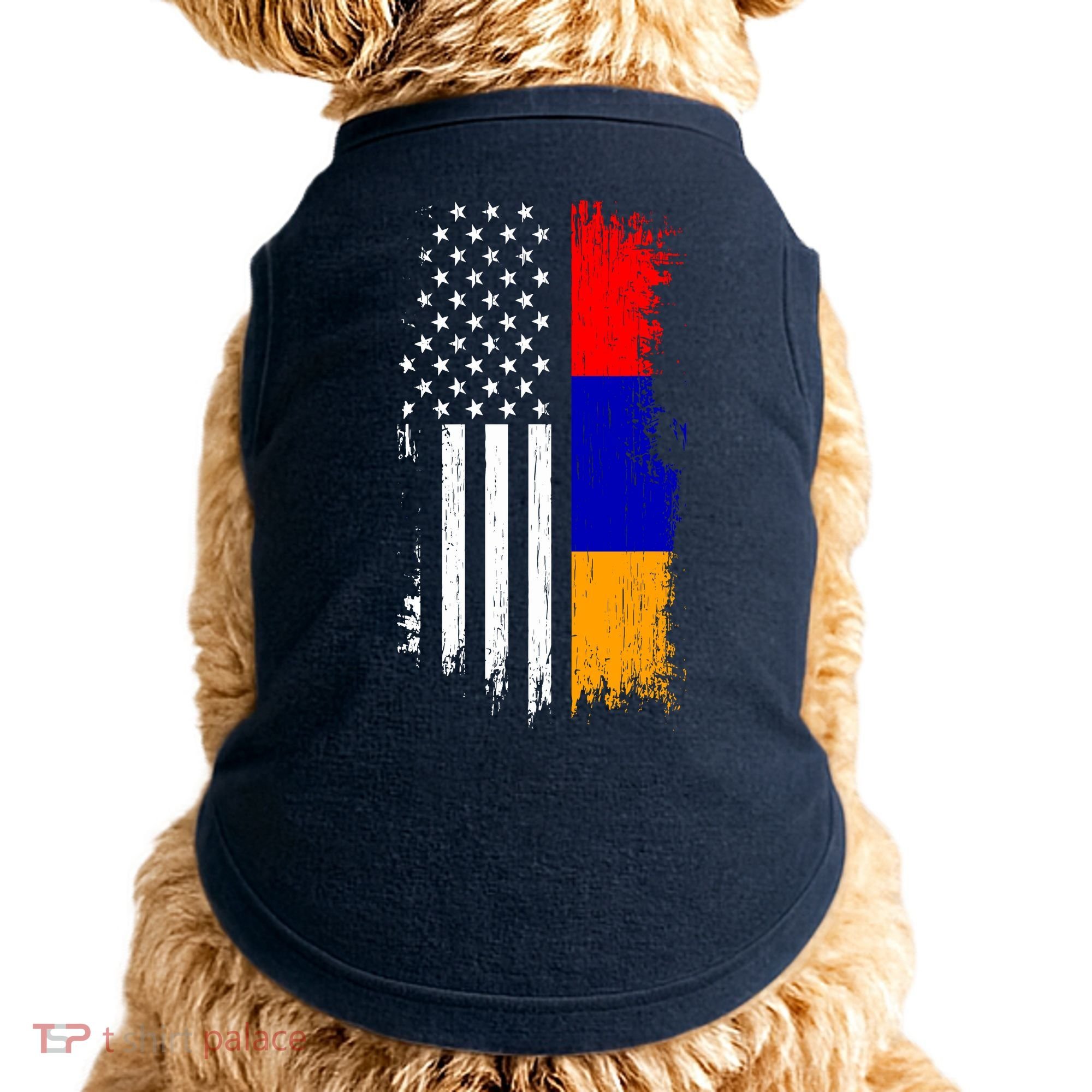 Armenian American Flag T Pride Armenia Usa Tees Doggie Tank
