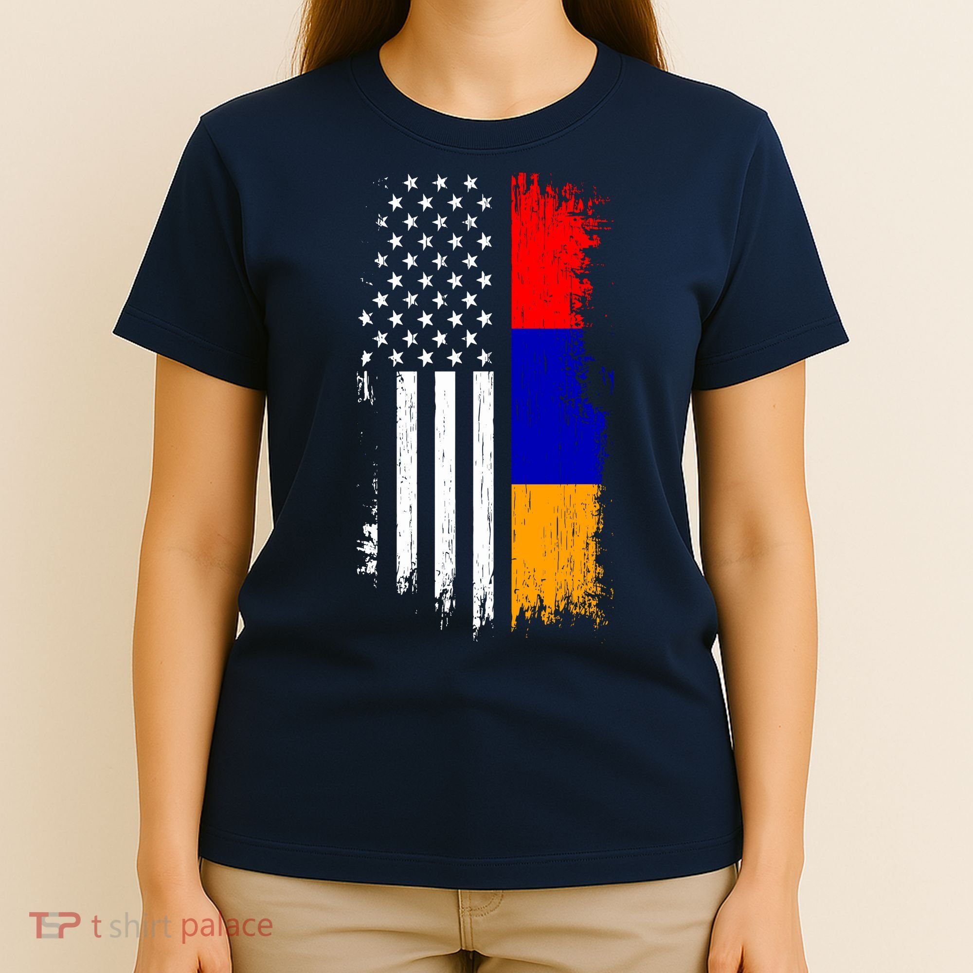 Armenian American Flag T Pride Armenia Usa Tees T-Shirt