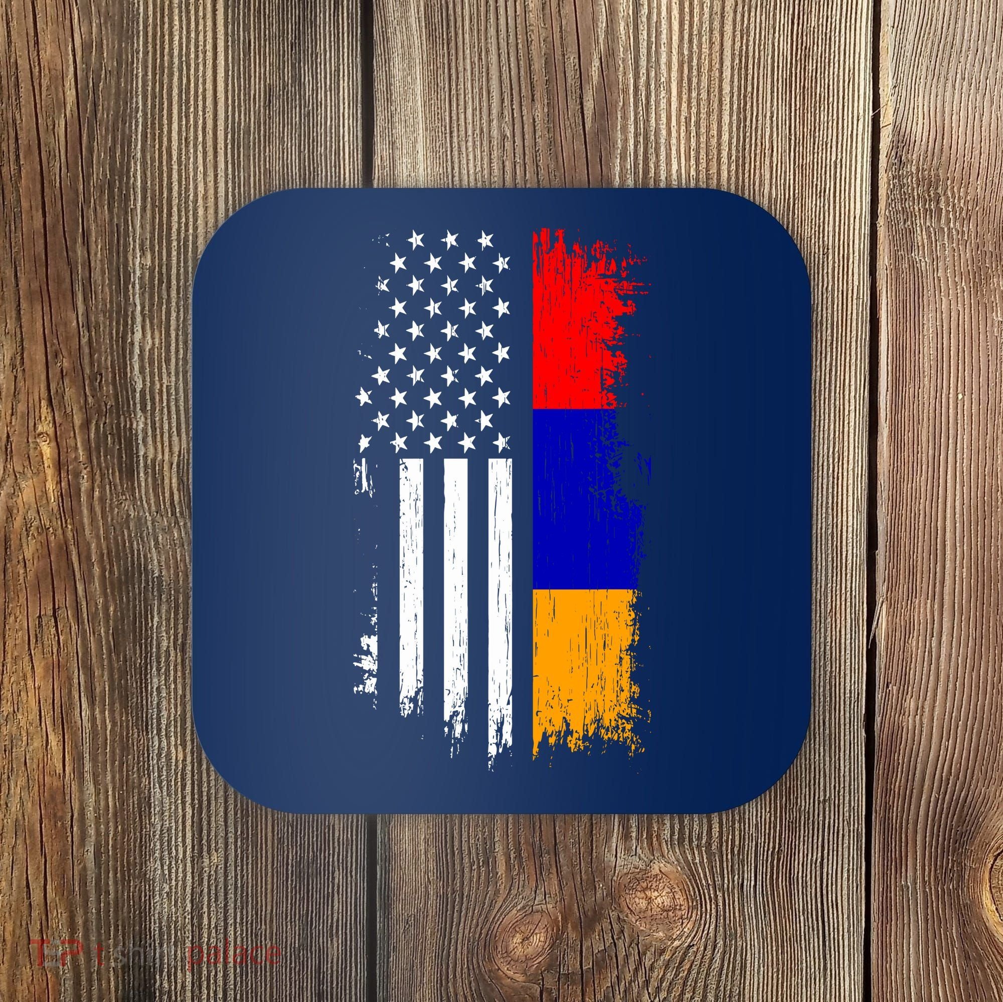 Armenian American Flag T Pride Armenia Usa Tees Coaster