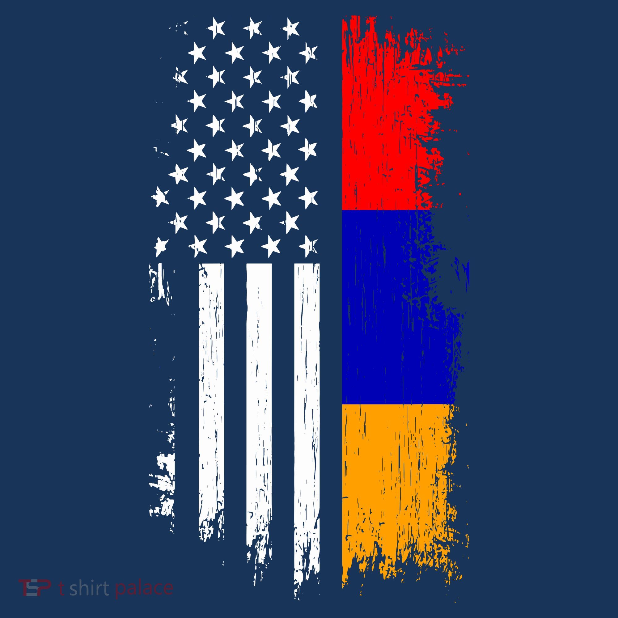 Armenian American Flag T Pride Armenia Usa Tees Mousepad