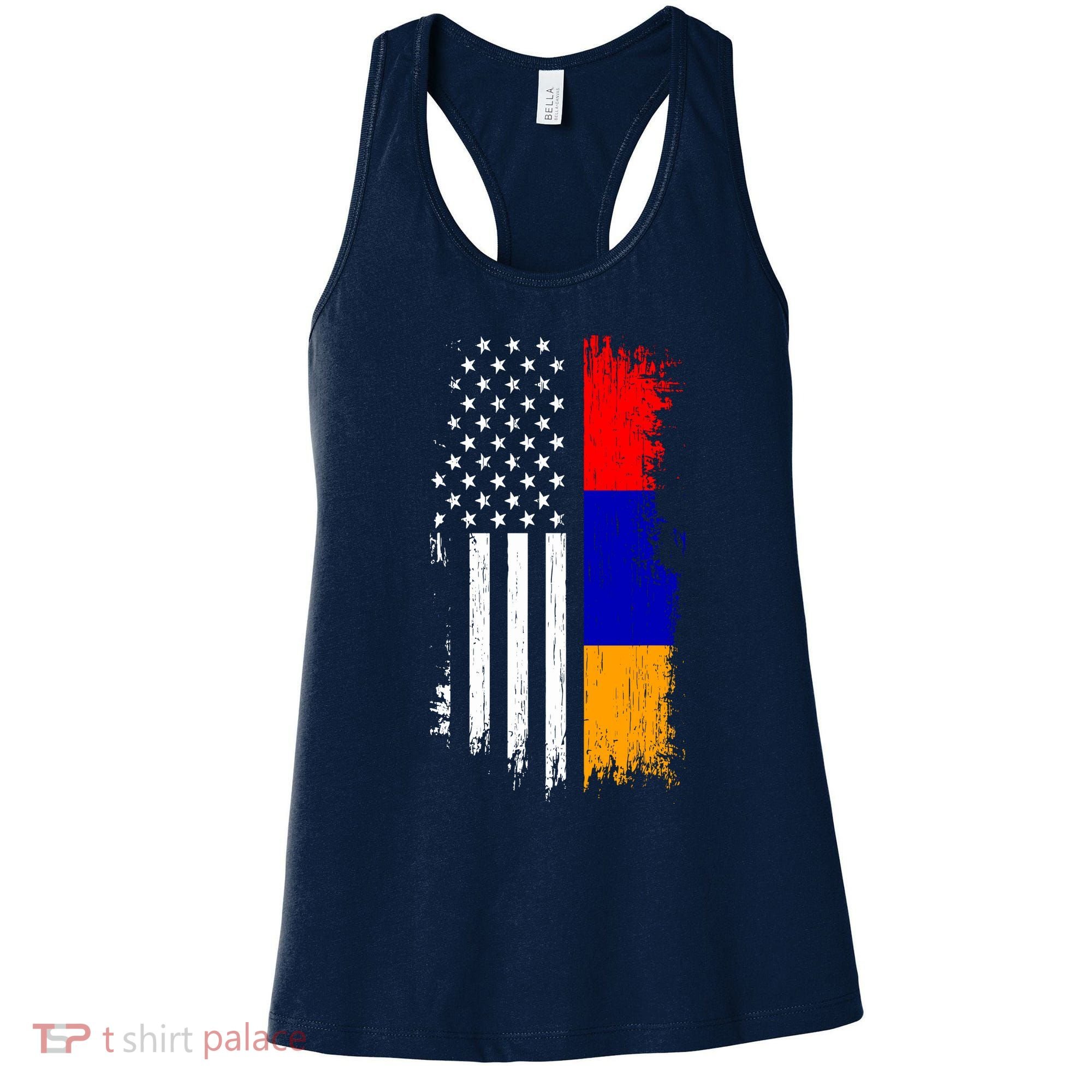 Armenian American Flag T Pride Armenia Usa Tees Women's Tank Top