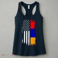 Armenian American Flag T Pride Armenia Usa Tees Women's Tank Top thumb 3