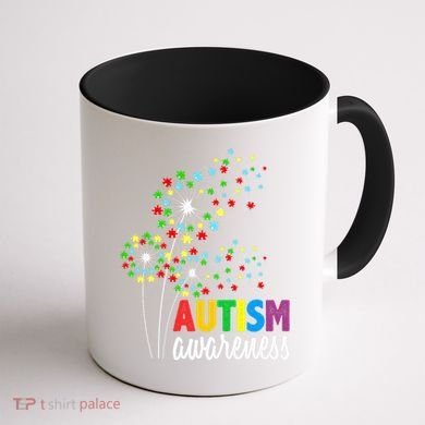 Autism Awareness Flower Autism Flower Coffee Mug back