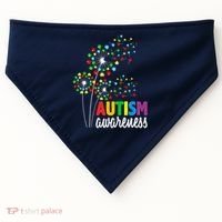 Autism Awareness Flower Autism Flower USA-Made Doggie Bandana thumb 0