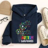 Autism Awareness Flower Autism Flower Hoodie thumb 4