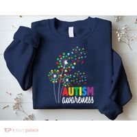Autism Awareness Flower Autism Flower Sweatshirt thumb 2