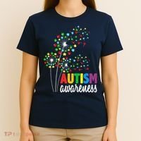 Autism Awareness Flower Autism Flower T-Shirt thumb 4
