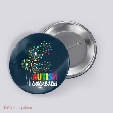 Autism Awareness Flower Autism Flower Button