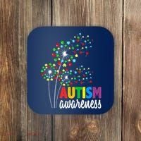 Autism Awareness Flower Autism Flower Coaster thumb 0