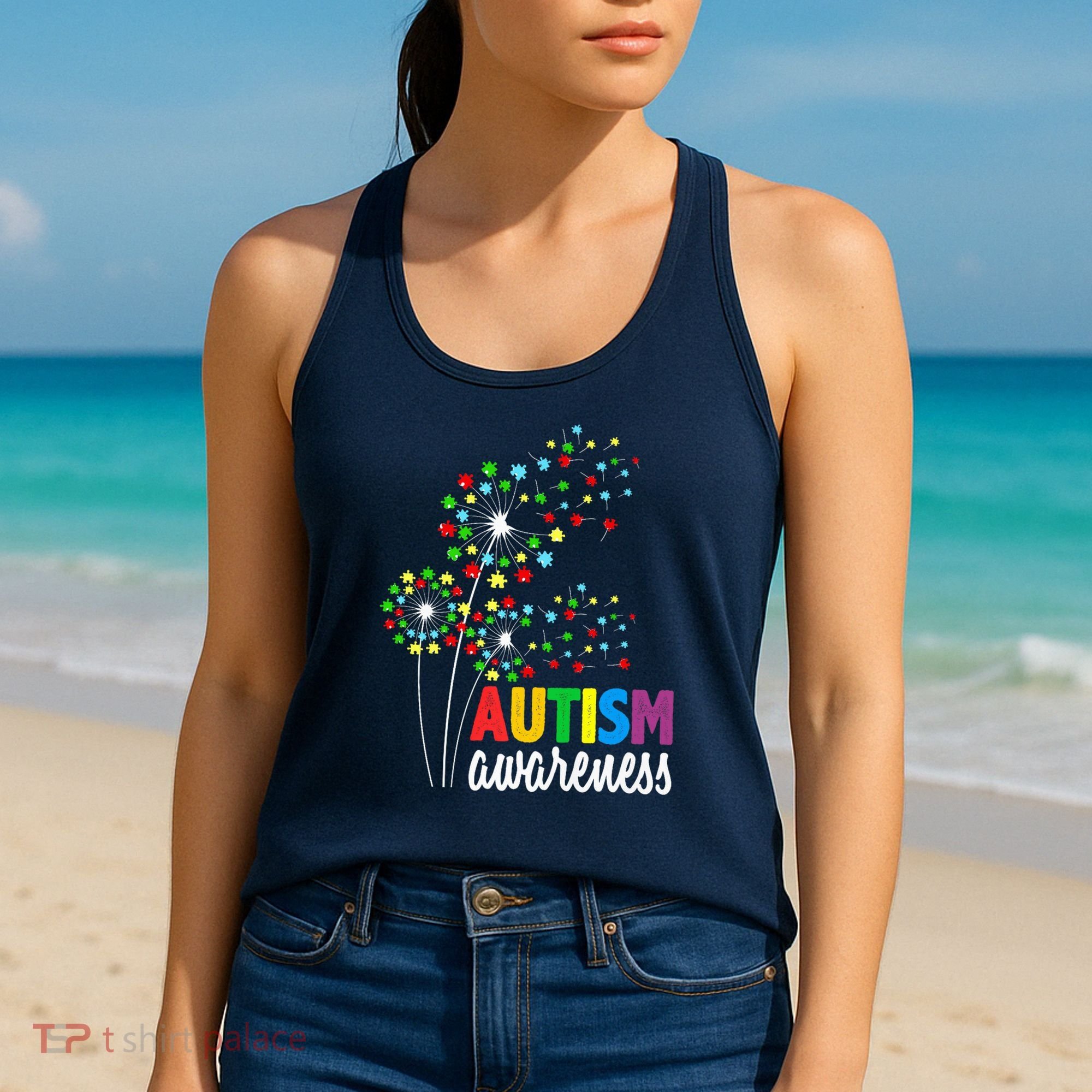 Autism Awareness Flower Autism Flower Women's Tank Top
