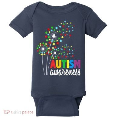Autism Awareness Flower Autism Flower Baby Bodysuit