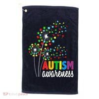 Autism Awareness Flower Autism Flower Golf Towel thumb 0