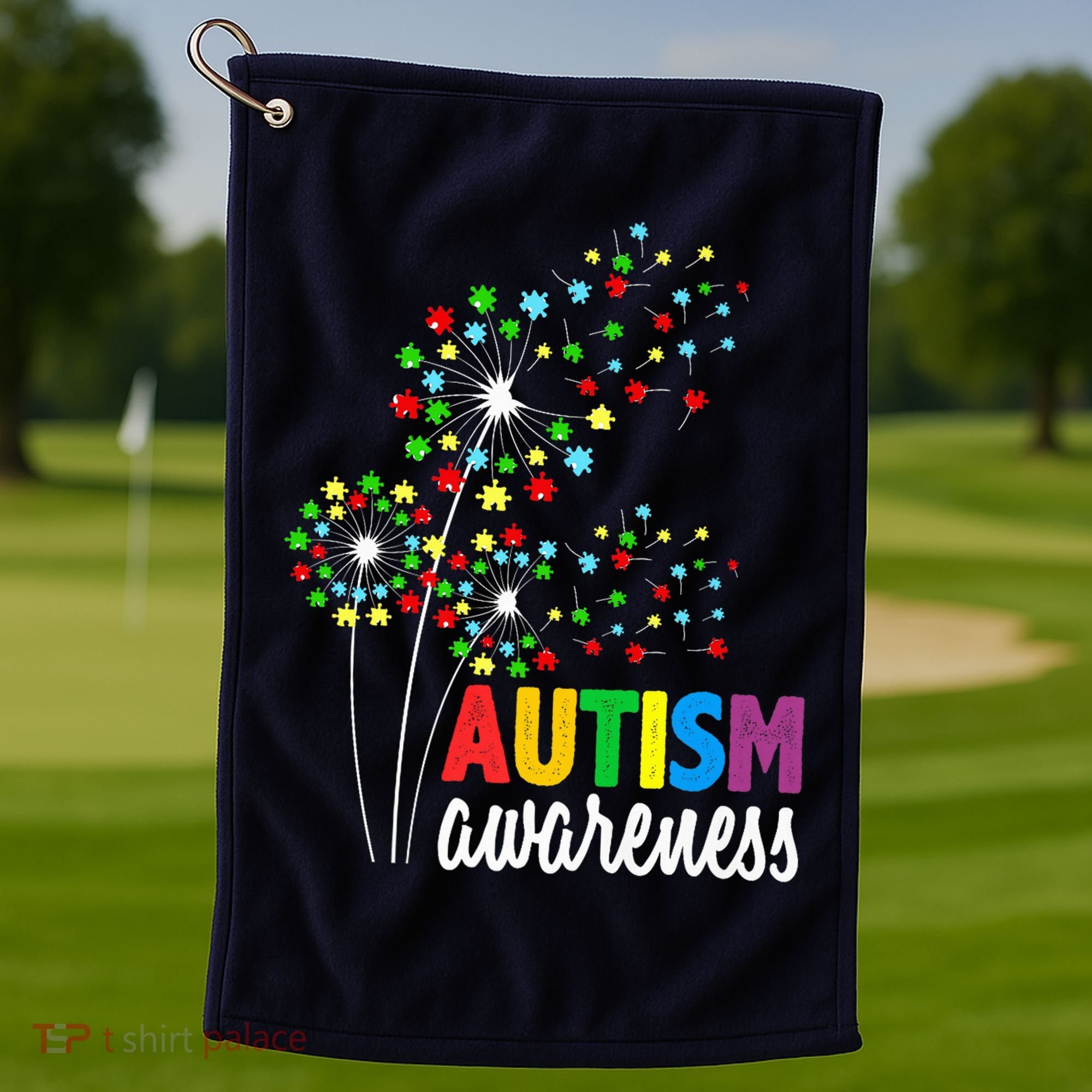 Autism Awareness Flower Autism Flower Golf Towel