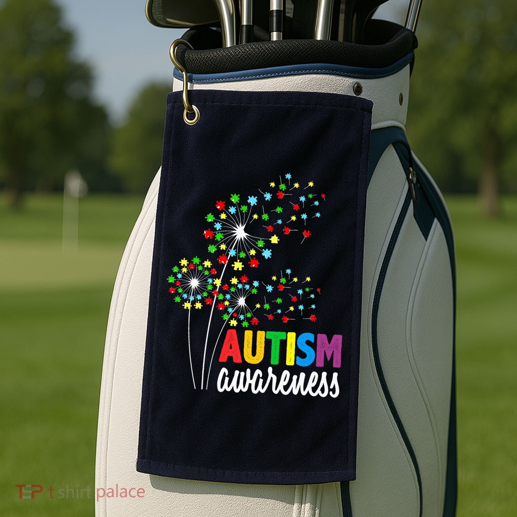Autism Awareness Flower Autism Flower Golf Towel