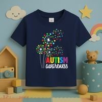 Autism Awareness Flower Autism Flower Toddler T-Shirt thumb 3