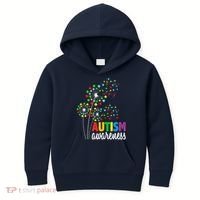 Autism Awareness Flower Autism Flower Kids Hoodie thumb 0