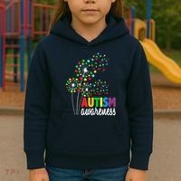 Autism Awareness Flower Autism Flower Kids Hoodie thumb 3