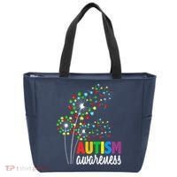 Autism Awareness Flower Autism Flower Tote Bag thumb 0