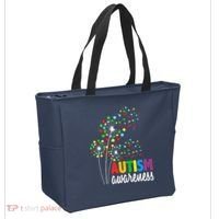 Autism Awareness Flower Autism Flower Tote Bag thumb 2