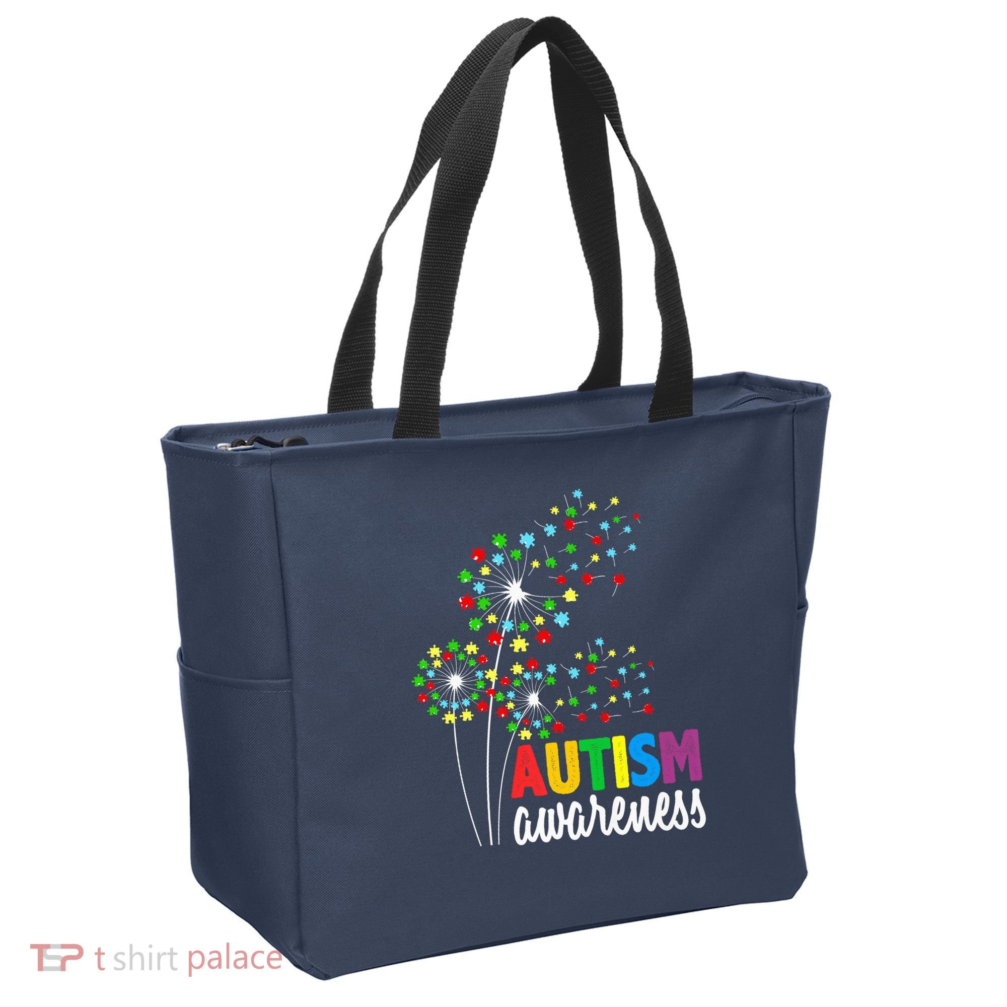 Autism Awareness Flower Autism Flower Tote Bag