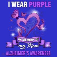 Alzheimer's Awareness Gift I Wear Purple In Memory Of My Mom Gift Women's Tank Top thumb 5