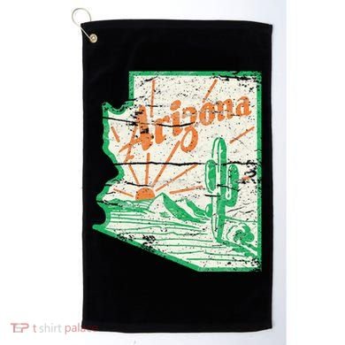 AZ Arizona Grand Canyon Cactus State Outdoors Activity Tee Golf Towel