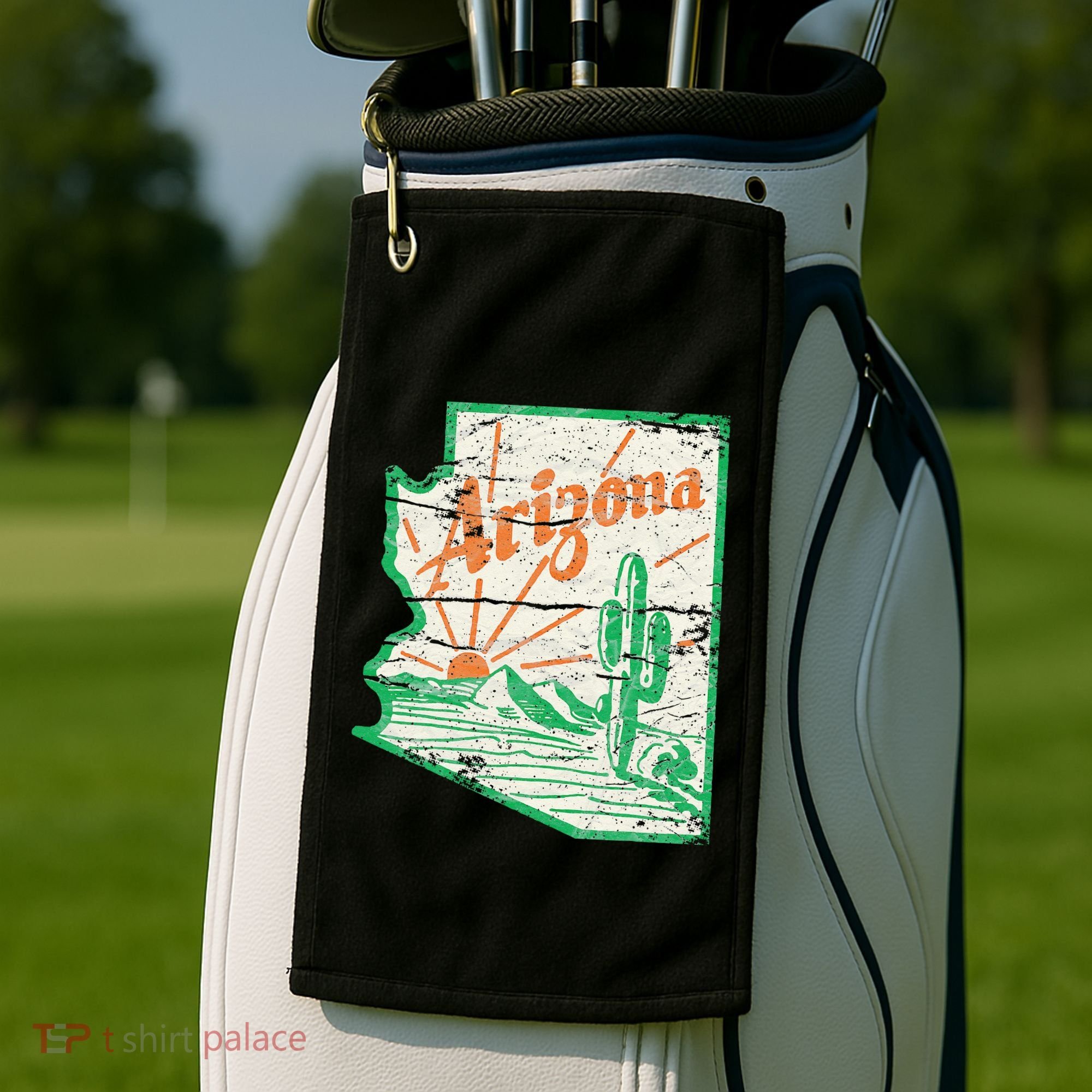 AZ Arizona Grand Canyon Cactus State Outdoors Activity Tee Golf Towel