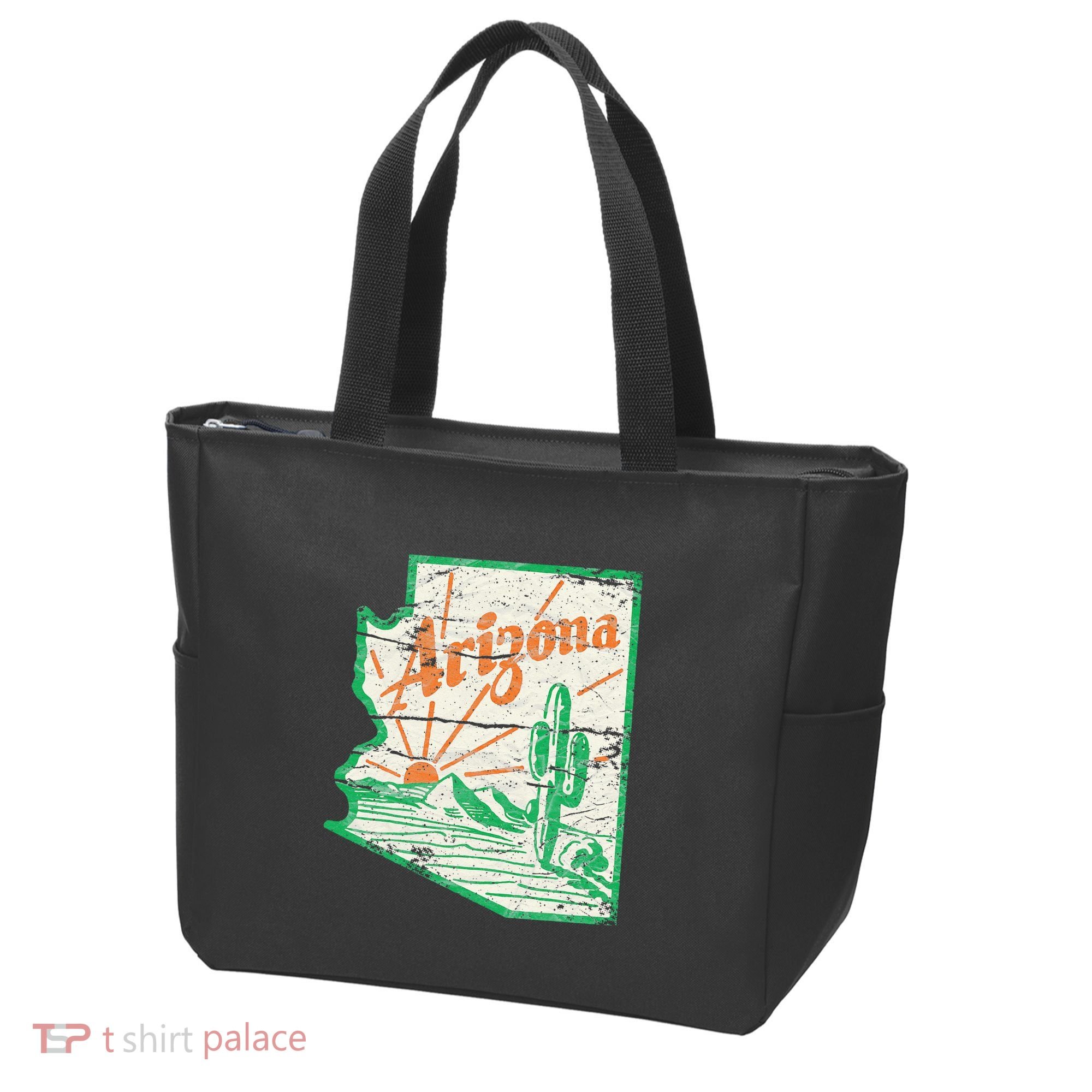 AZ Arizona Grand Canyon Cactus State Outdoors Activity Tee Tote Bag