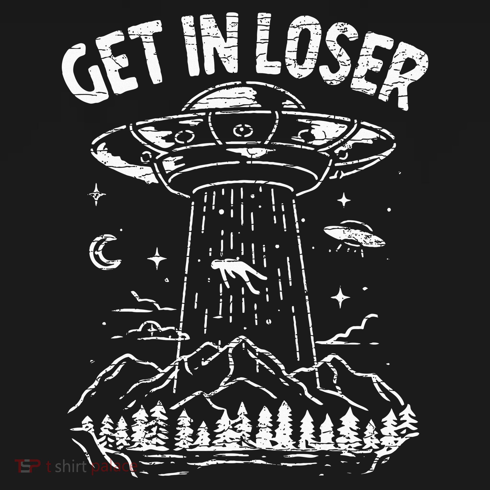 Alien Abduction Get In Loser Ufo USA-Made Doggie Bandana
