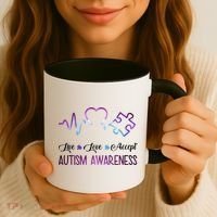 Autism Awareness Galaxy Coffee Mug thumb 3