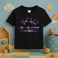 Autism Awareness Galaxy Toddler T-Shirt thumb 3