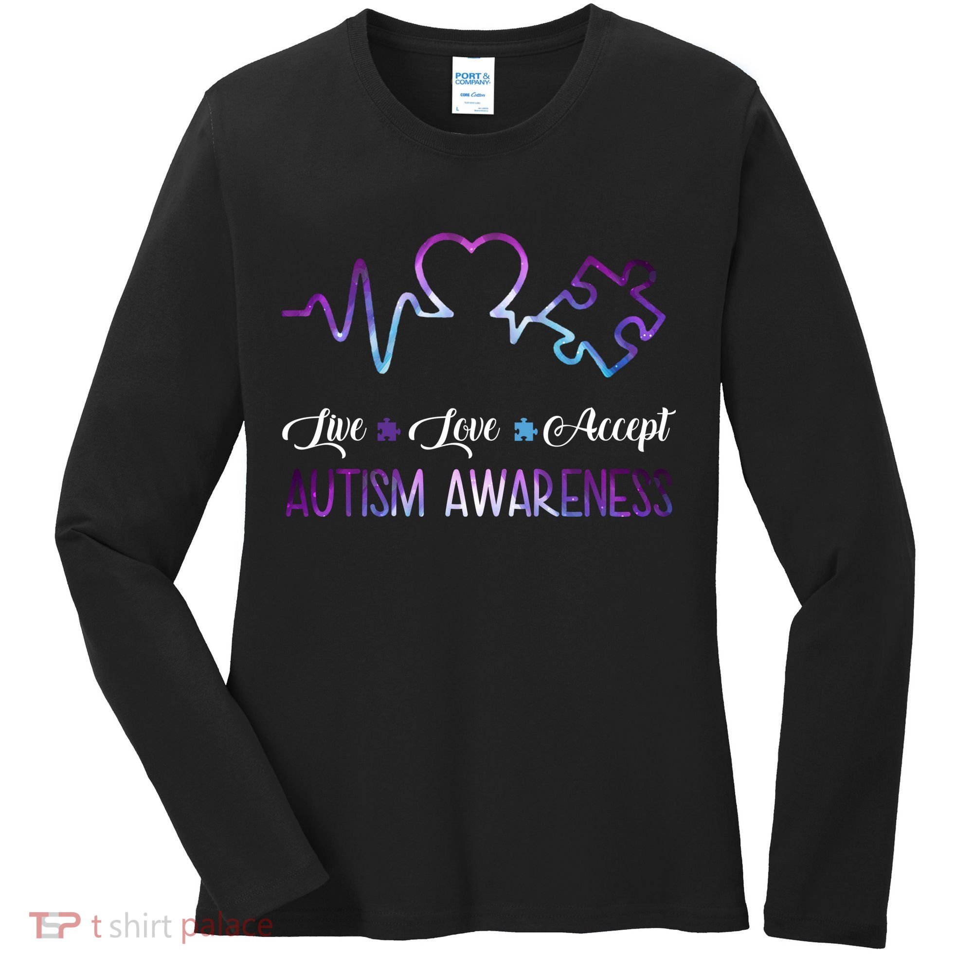 Autism Awareness Galaxy Women's Long Sleeve Shirt