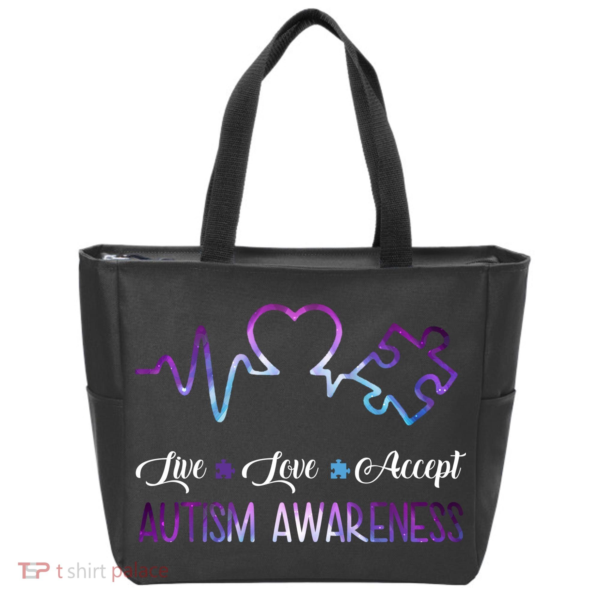 Autism Awareness Galaxy Tote Bag