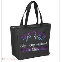 Autism Awareness Galaxy Tote Bag thumb 2