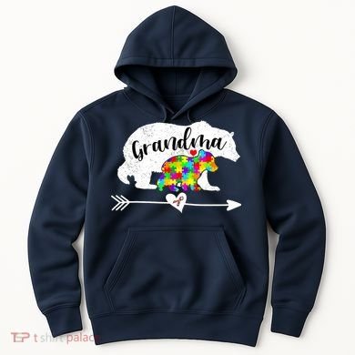 Autism Awareness Grandma Bear Support Autistic Adults Wo Hoodie