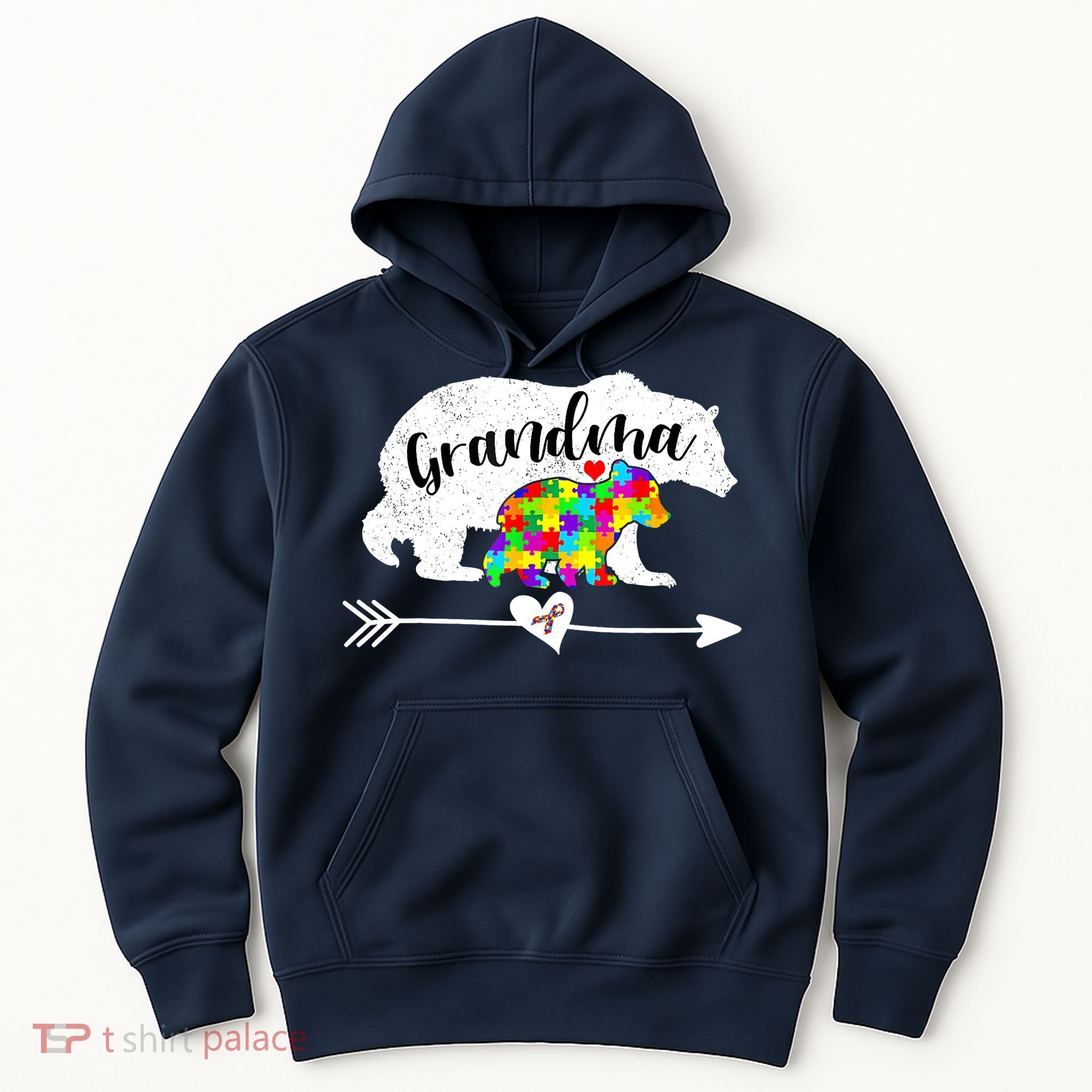 Autism Awareness Grandma Bear Support Autistic Adults Wo Hoodie