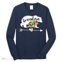 Autism Awareness Grandma Bear Support Autistic Adults Wo Long Sleeve Shirt thumb 0