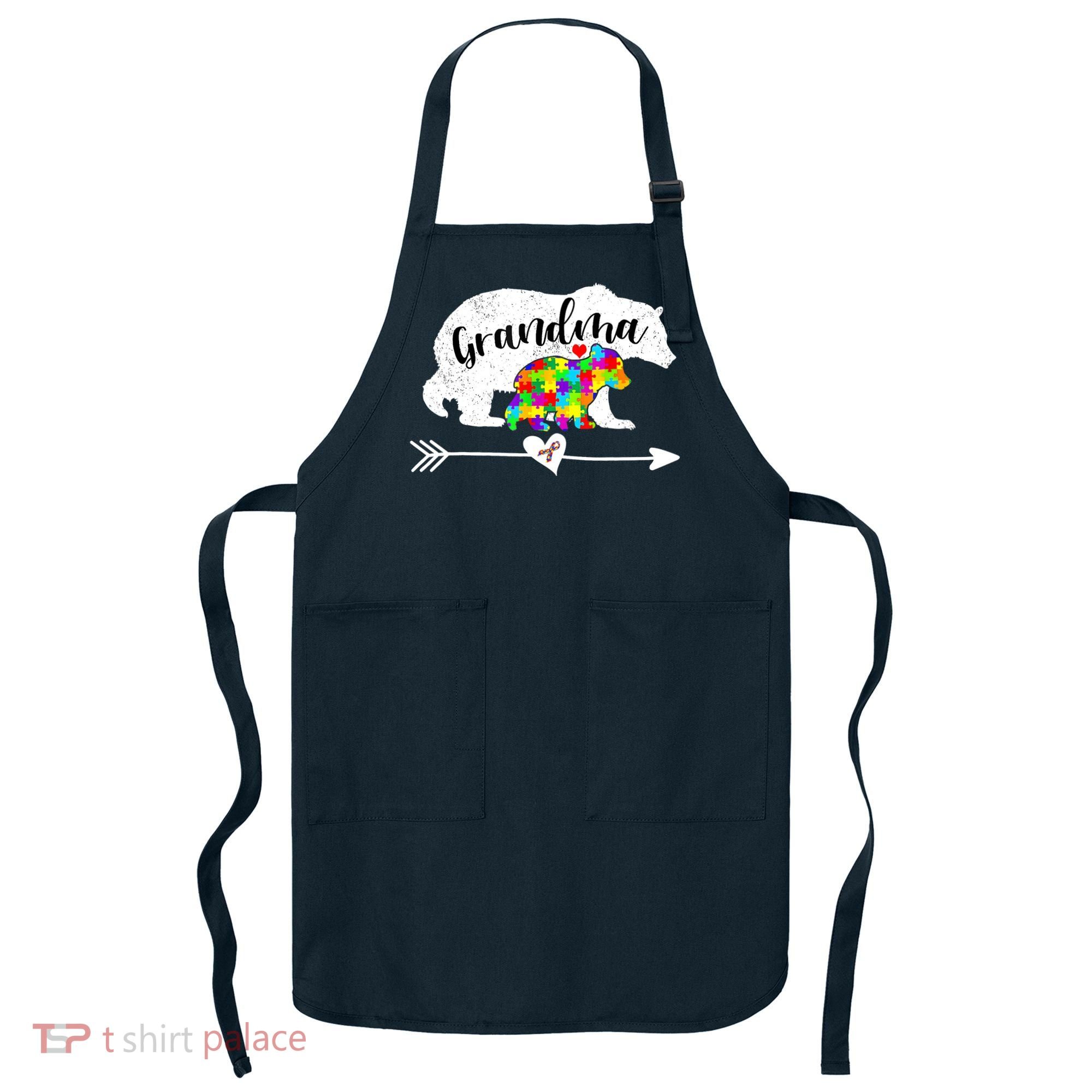 Autism Awareness Grandma Bear Support Autistic Adults Wo Apron