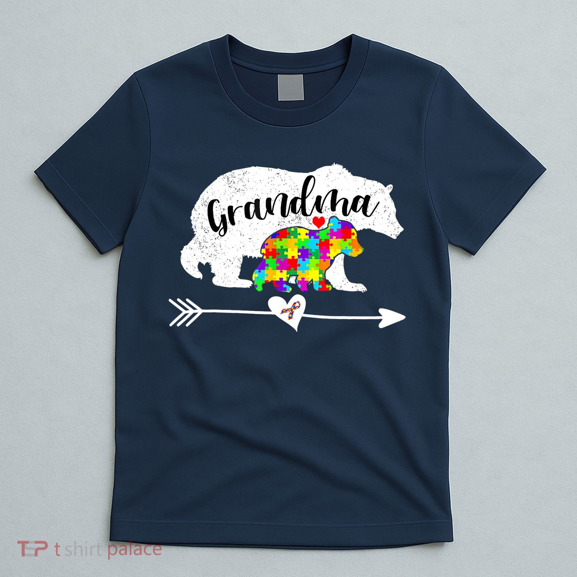 Autism Awareness Grandma Bear Support Autistic Adults Wo T-Shirt