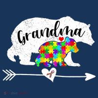 Autism Awareness Grandma Bear Support Autistic Adults Wo T-Shirt thumb 7