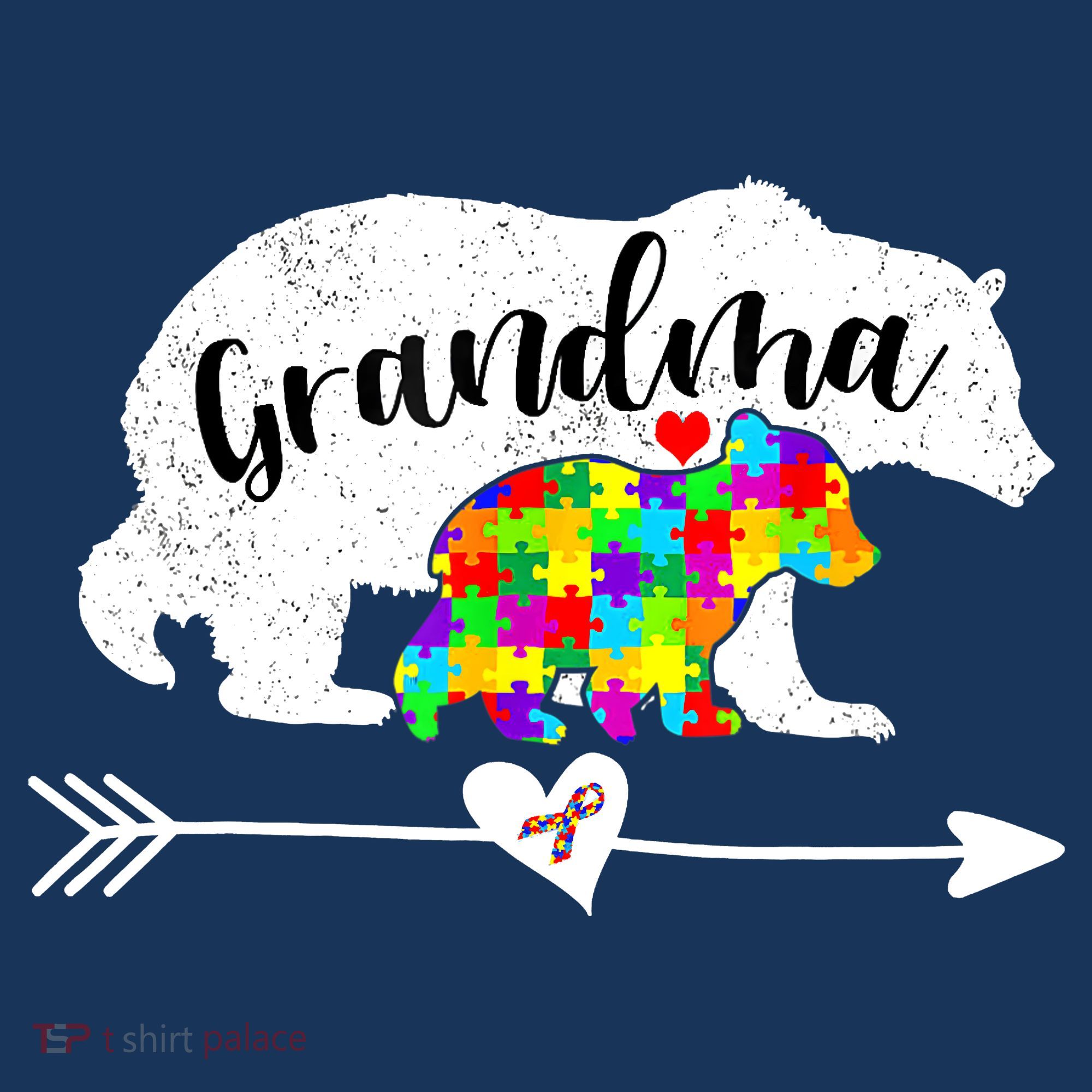 Autism Awareness Grandma Bear Support Autistic Adults Wo Women's Hoodie