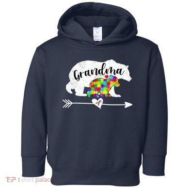 Autism Awareness Grandma Bear Support Autistic Adults Wo Toddler Hoodie