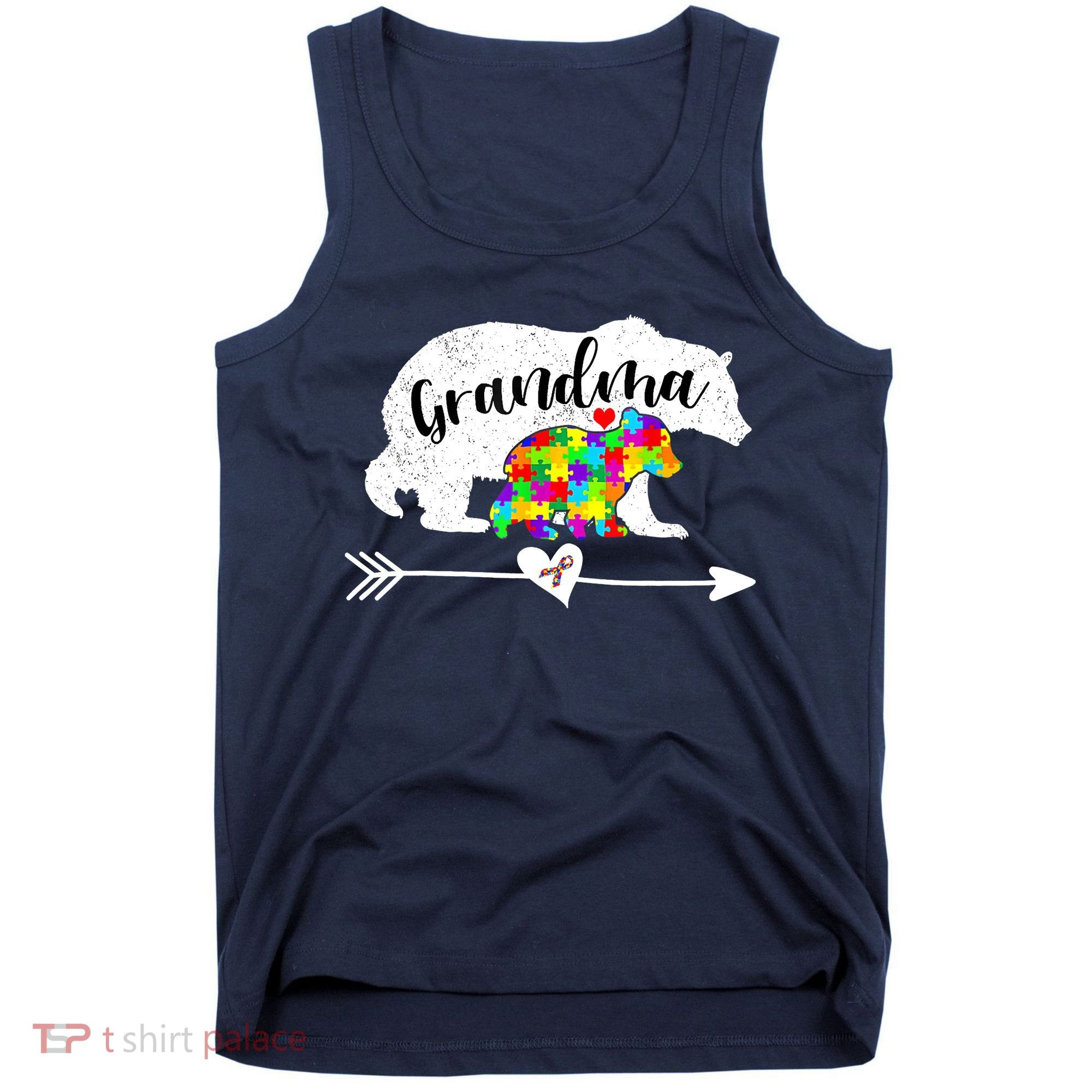 Autism Awareness Grandma Bear Support Autistic Adults Wo Tank Top