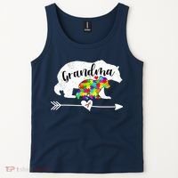 Autism Awareness Grandma Bear Support Autistic Adults Wo Tank Top thumb 2